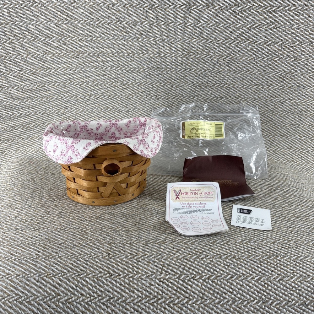 Longaberger 2007 Horizon of Hope Basket‎ Combo Liner Protector